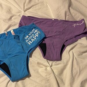 PINK Victoria's Secret Bikini Bottoms in Purple & Blue